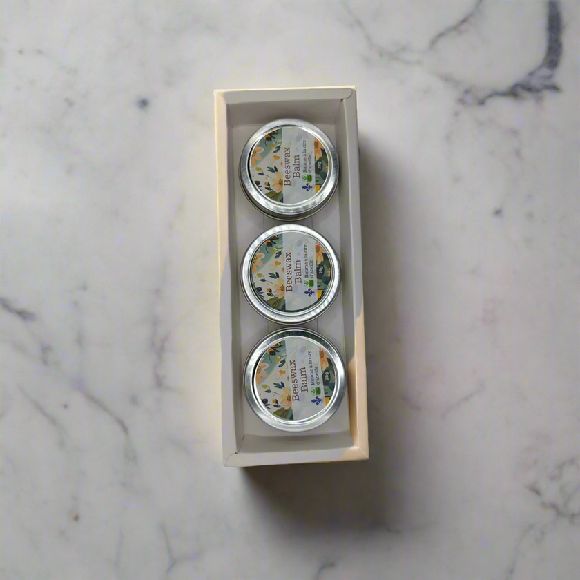 3 pack beeswax balms for your lips and skin
