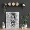 3 Raccoons in a tree - animal art print