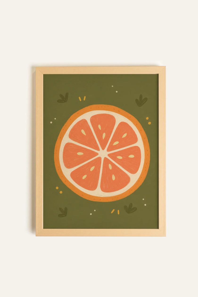 TRANCHE DE SOLEIL, Oeuvre sur toile rigide, encadré Naturel Clair (collective)