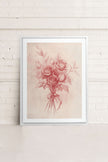 ÉCLATS DE ROSES, Oeuvre sur toile étirée