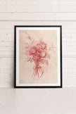 ÉCLATS DE ROSES, Oeuvre sur toile étirée