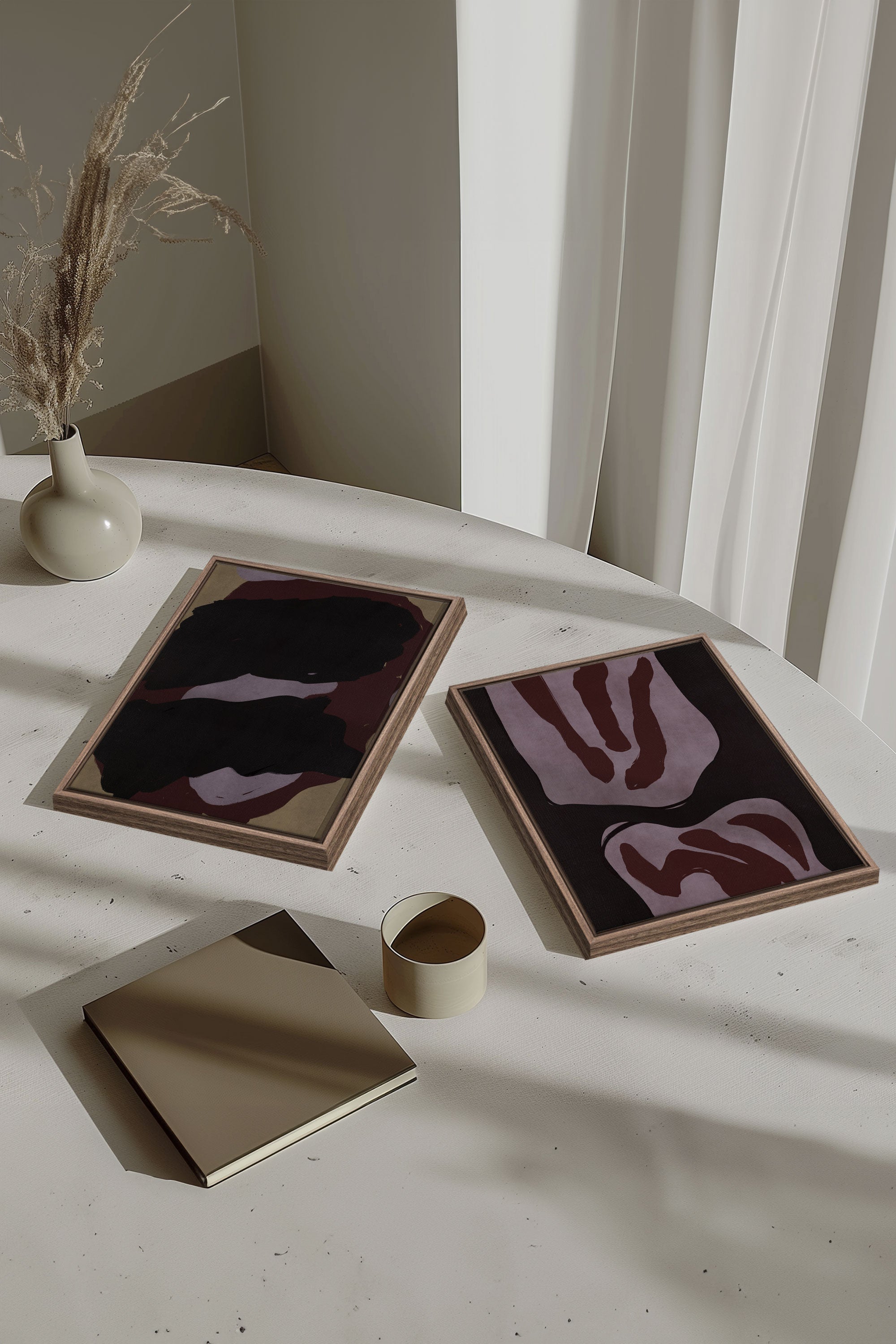 DUO INK & DUST (2 Oeuvres sur toile étirée)