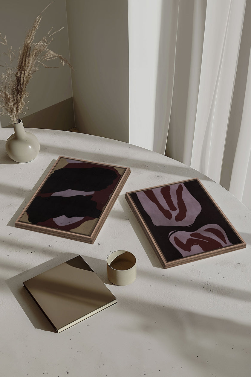 DUO INK & DUST (2 Oeuvres sur toile étirée)