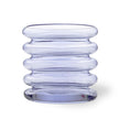 Repeat Glass Vase - Mouth-Blown Wavy Blue-Purple Design