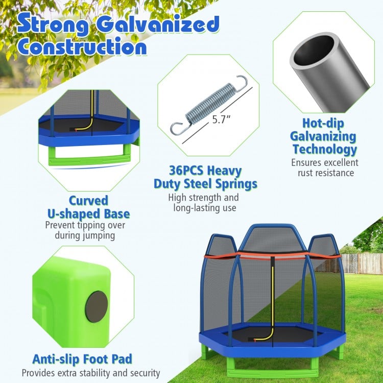 7 Feet Kids Recreational Bounce Jumper Trampoline