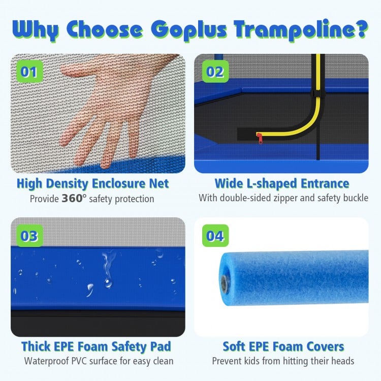 7 Feet Kids Recreational Bounce Jumper Trampoline