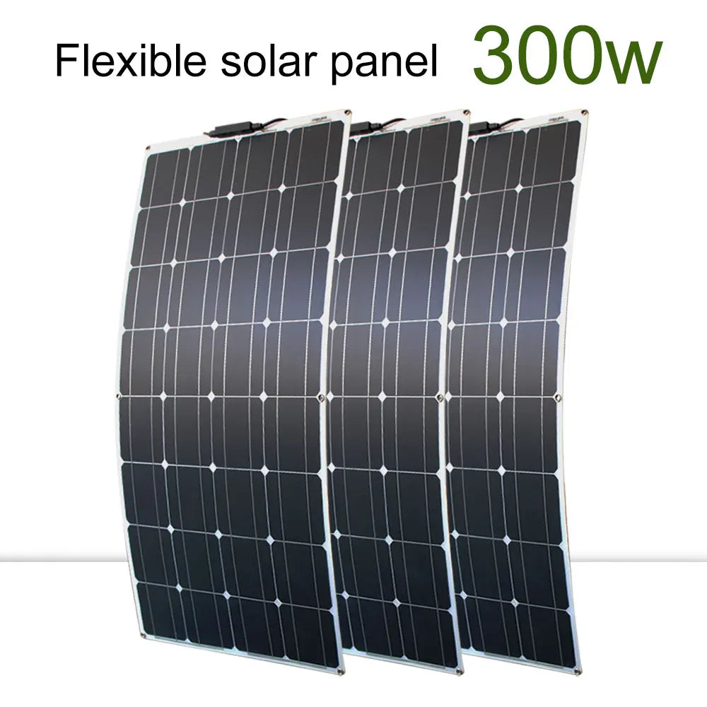 100-300w flexible solar panels 12/24v + inverter KIT