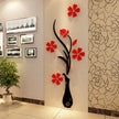 Creative vase acrylic 3D wall sticker Home Wall Decals
