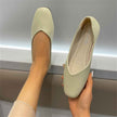 Square Toe Low Top Viscose Shoes Thick Heel Toe Box