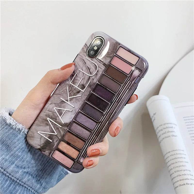 Eyeshadow Makeup-themed Silicone  iPhone Case women