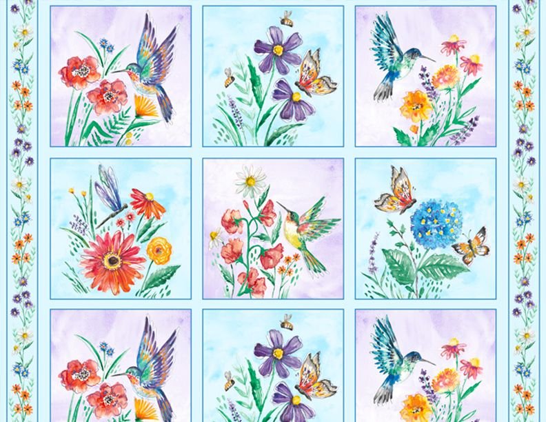 Fanciful Flight by Wilmington Prints -Craft Panel Multi