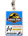 Badge d'identification de technicien de laboratoire de Jurassic Park