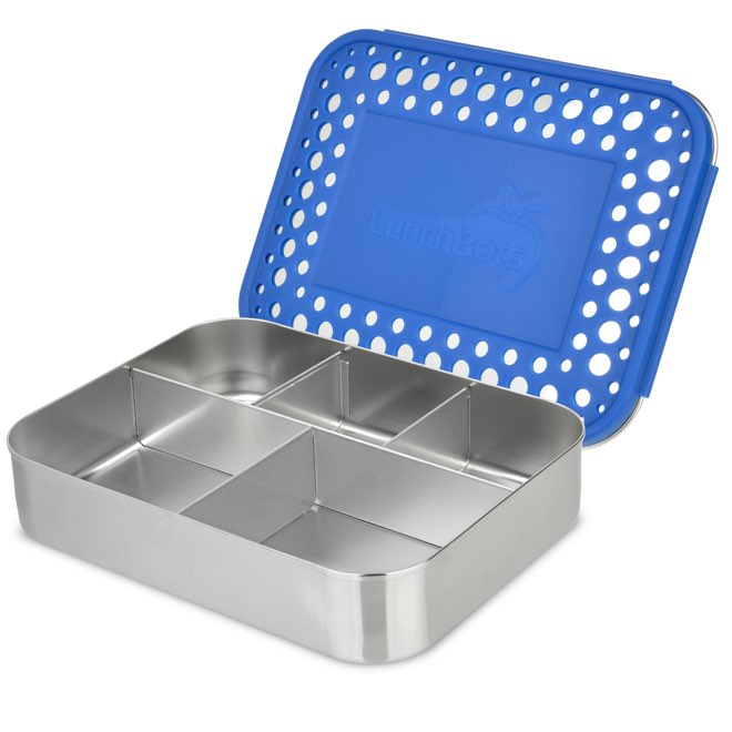 LunchBots Cinco Stainless Steel 5 Compartment Bento Box