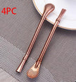 304 Stainless Steel Residue Filter Straws Spoon