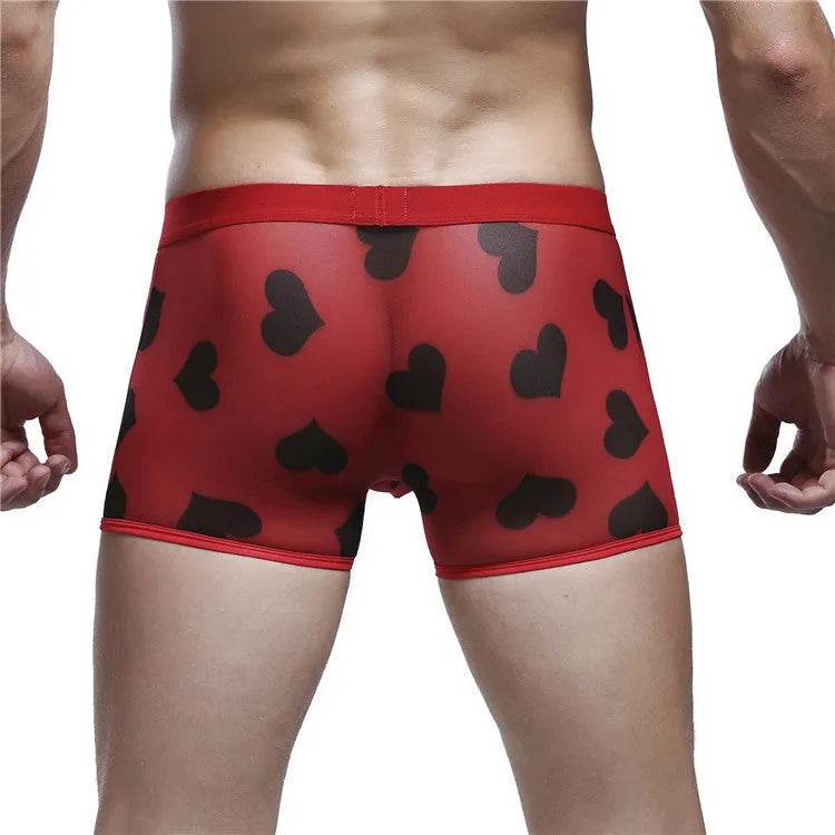 Spandex Mesh Printed Pouch boxer briefs  underwear men