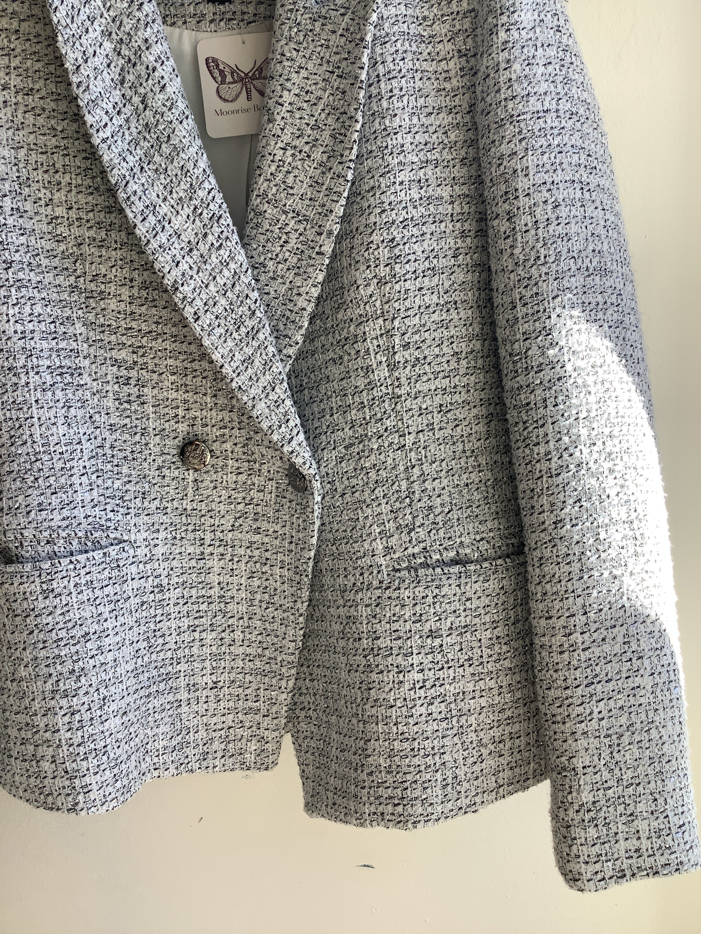 Le Chateau Tweed Black&White&Silver Blazer