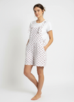 Butterflies in Ballgowns Retro Geometric Floral Short Overalls