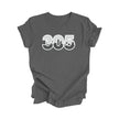 305 Miami Miami-Dade Florida USA Area Code City Skyline Gift - Unisex T-Shirt - Inspired X