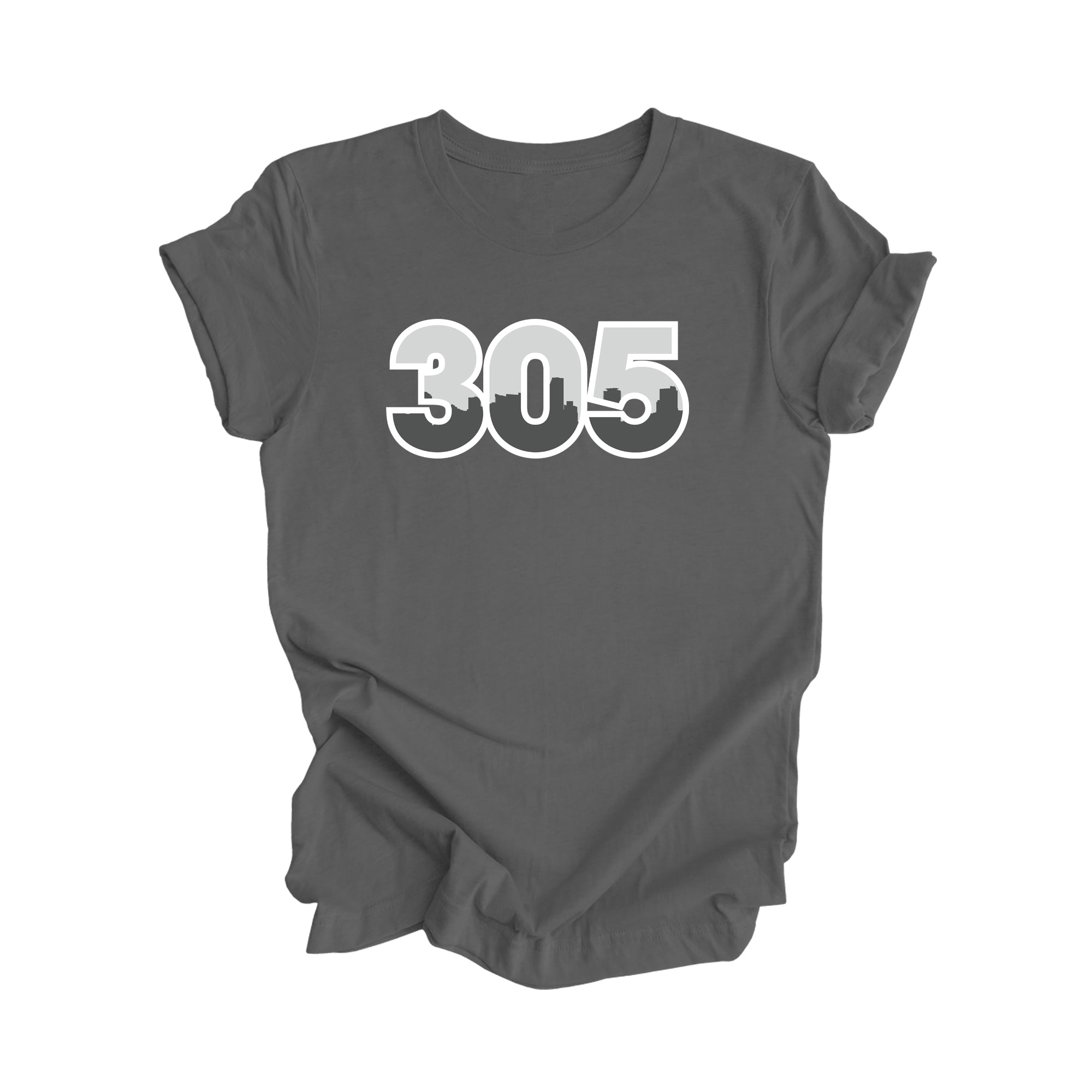 305 Miami Miami-Dade Florida USA Area Code City Skyline Gift - Unisex T-Shirt - Inspired X