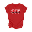 305 Miami Miami-Dade Florida USA Area Code City Skyline Gift - Unisex T-Shirt - Inspired X