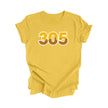 305 Miami Miami-Dade Florida USA Area Code City Skyline Gift - Unisex T-Shirt - Inspired X
