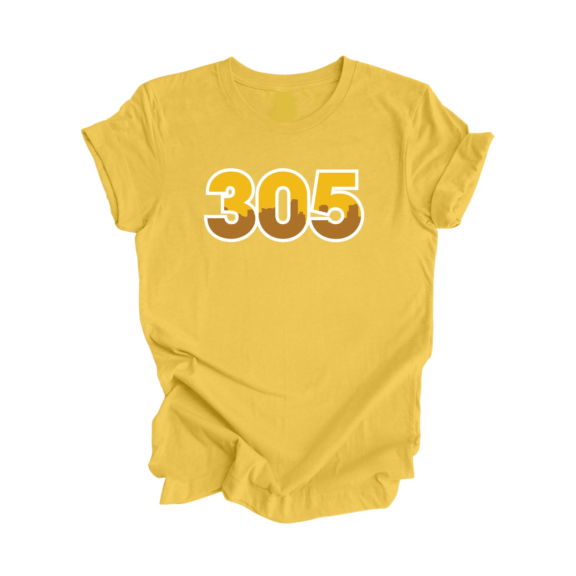 305 Miami Miami-Dade Florida USA Area Code City Skyline Gift - Unisex T-Shirt - Inspired X