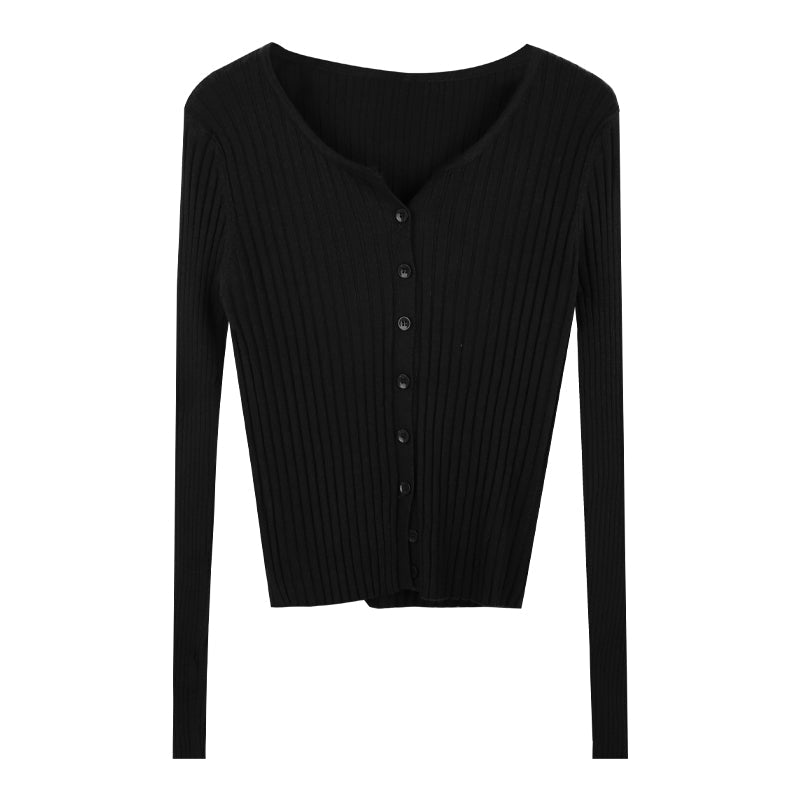 Women's Slim Knit Cardigan Sweater Coat – 6 Colors One Size Canada USA
