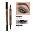 Double-Tip 2-in-1 Eyebrow Pencil & Eyeliner – 4-Fork Liquid Brow + Precision Liner