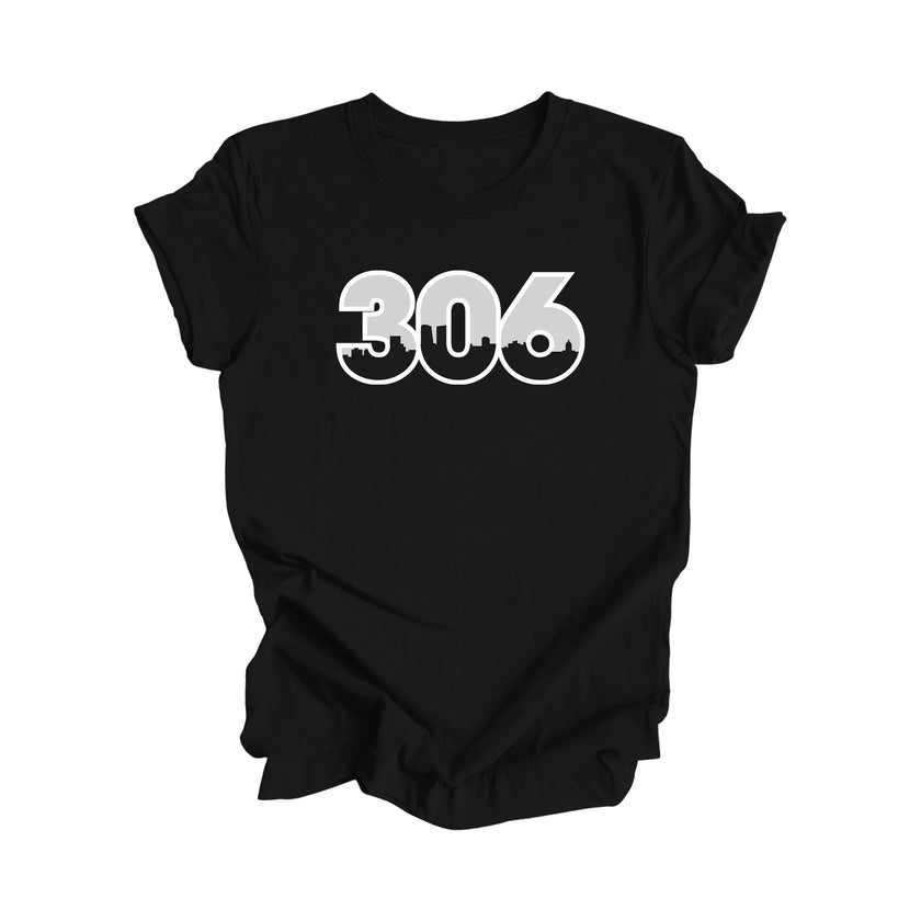 306 Regina Saskatchewan Canada Area Code City Skyline Gift - Unisex T-Shirt - Inspired X