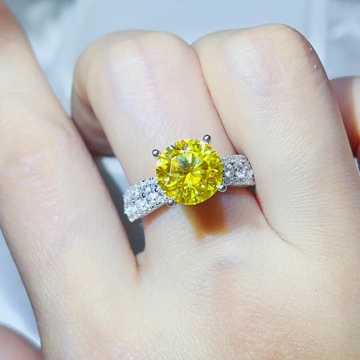 3 Carat Moissanite 925 Sterling Silver Ring