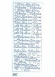 Deco Stickers - All My Love/Happy Valentines