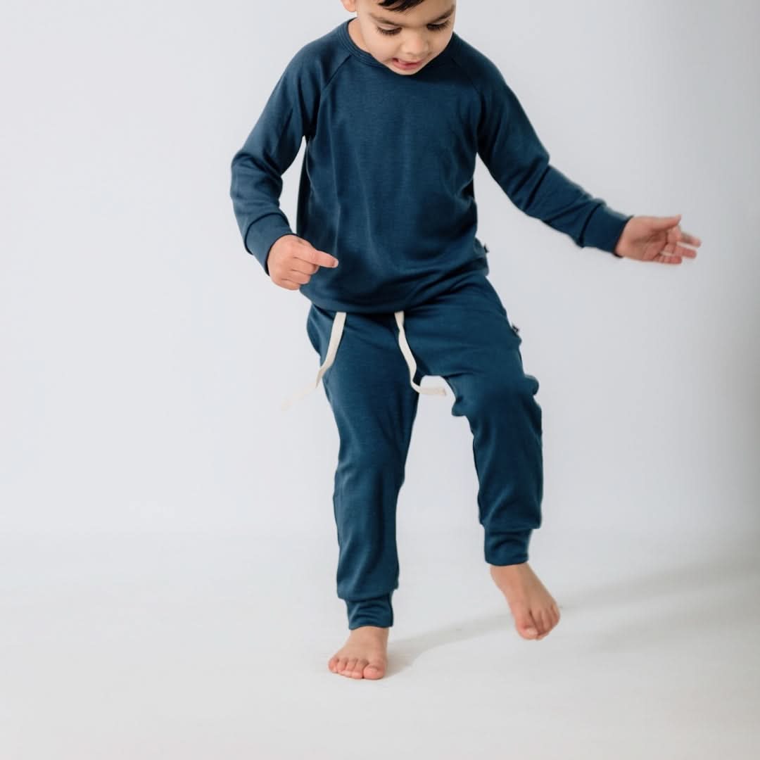 Kids Bamboo Lightweight Joggers | Navy