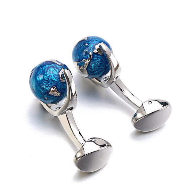 Men's Globe Earth Cufflinks – Rotatable Copper French Cufflinks | Canada & USA