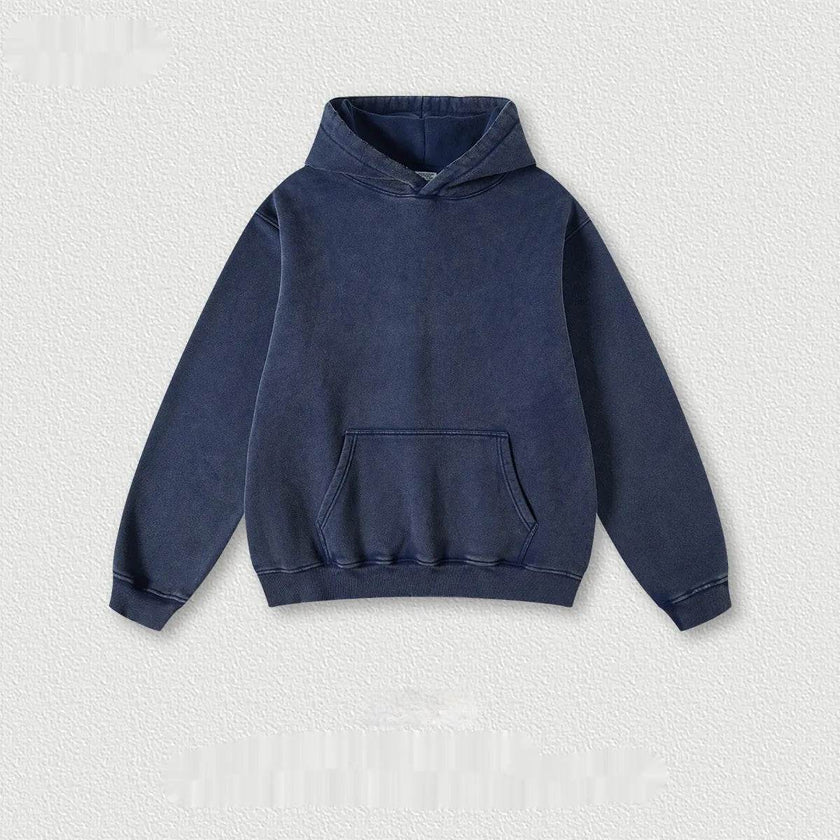 Men's Fashion Retro Velvet Hoodie Sweatshirt Pullover top