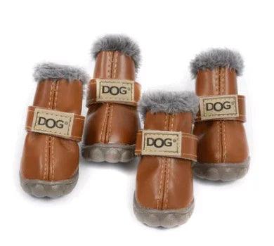 Dog Winter Snow Boots – Waterproof Non-Slip PU Paw Shoes for Small & Medium Dogs (10 Colours, Sizes 1–5 & S–XXL)