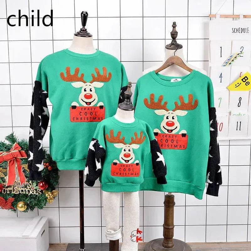 Family Christmas Deer Santa claus sweatshirt