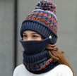 Fall Winter knitted Woolen Balaclava Beanie hat for women
