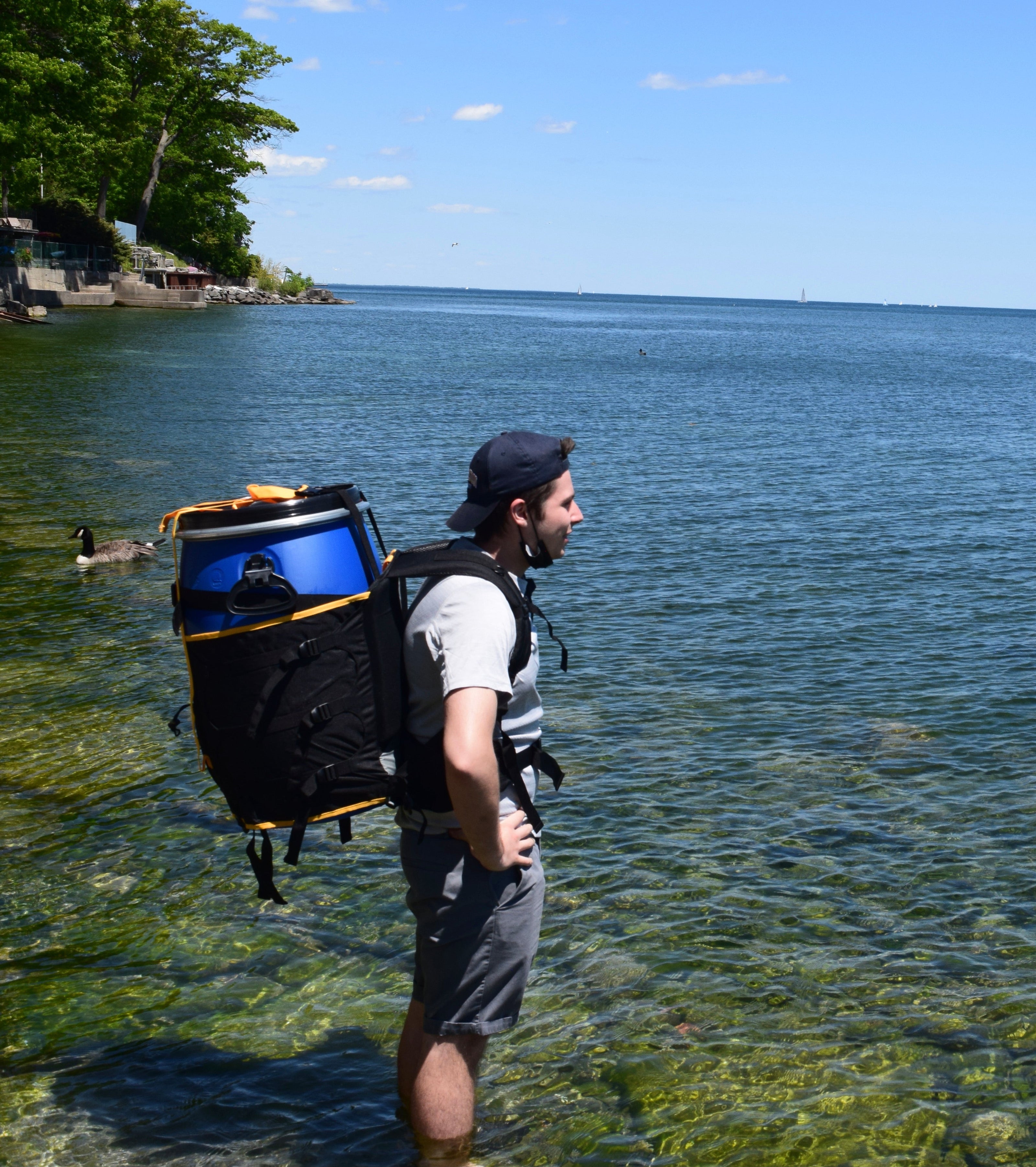 Darrell's Barrels 60L Canoe Barrel + North 49 60L Barrel Harness Combo