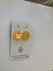 Acrylic Flower+Tangerine circle Dangle Earrings - Sick Chick (Revelstoke, BC)