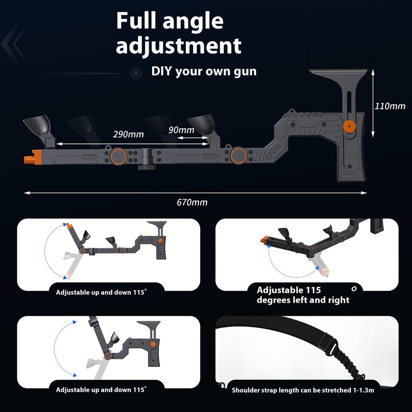 Quest 3 Gun Mount Submachine Gun VR Physical Auxiliary Accessories