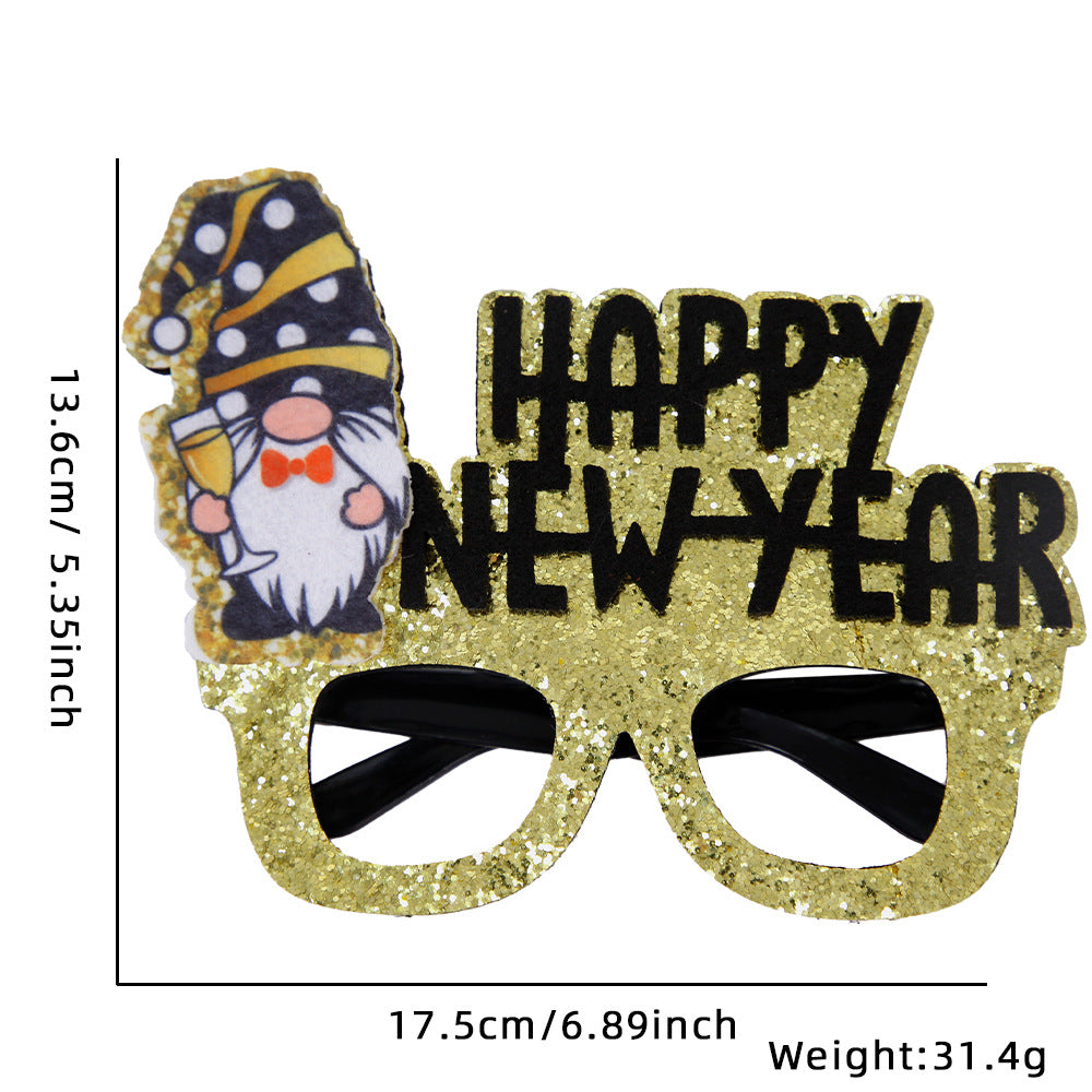 New Year Party Photo Prop Glasses Set – Funny NYE Novelty Glasses & Hats