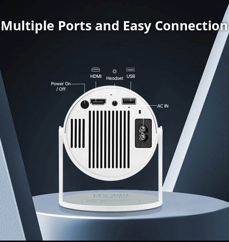 Mini Smart Projector – Portable 4K WiFi6 Design for Home Theater & Outdoor Movies