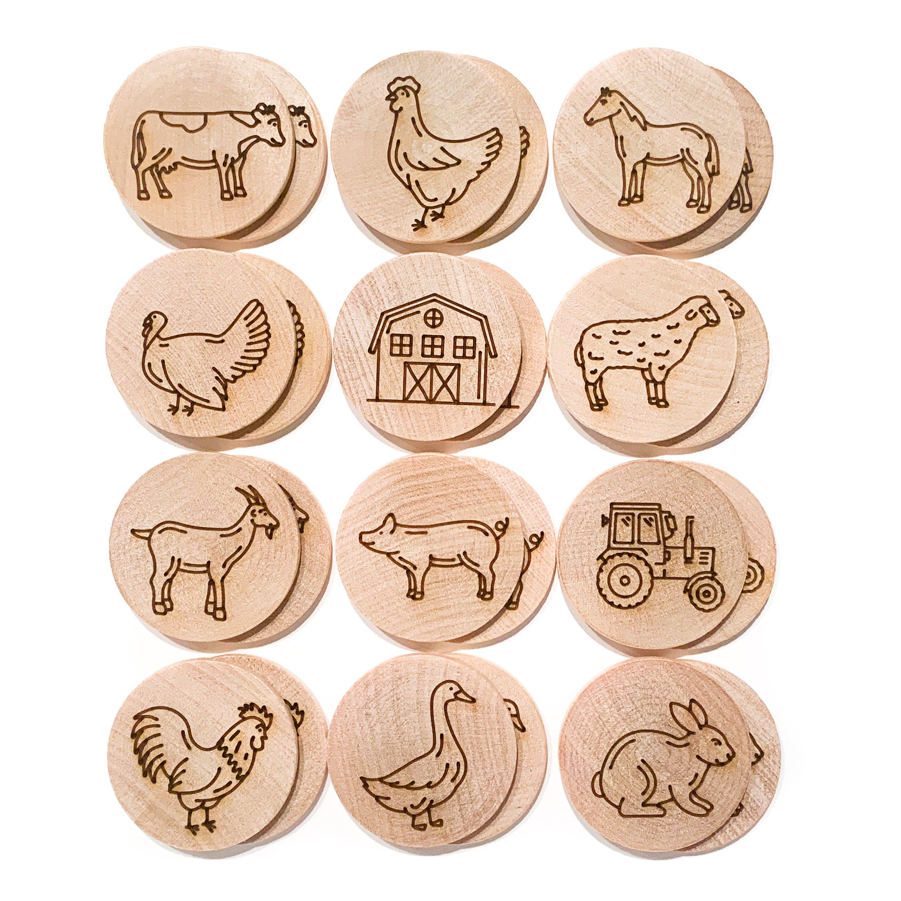 Tree Fort Toys - Farm Animal Memory Matching Game - Made in Canada