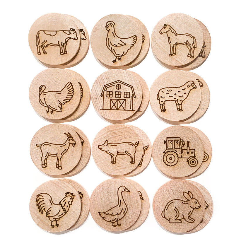 Tree Fort Toys - Farm Animal Memory Matching Game - Made in Canada