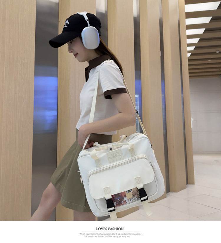 Lightweight College Soft Girl Tote Backpack Laptop Bag
