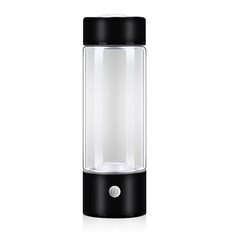 Hydrogen Water Bottle Generator – Electric Rechargeable Antioxidant Hydrogen-Rich Water Maker | 500ml Borosilicate Glass