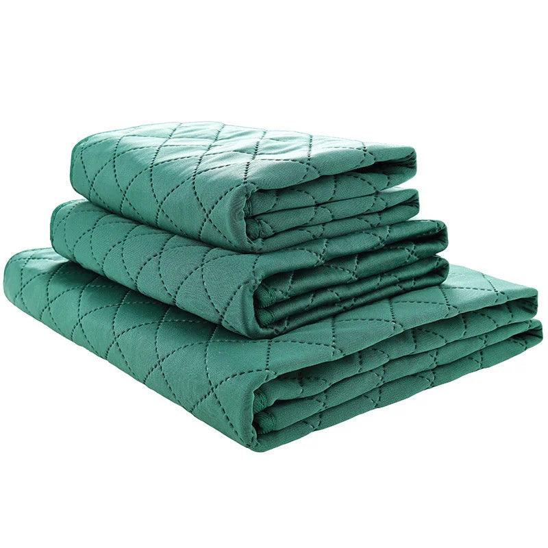 Bamboo Charcoal Fibre Pet Training Pad – Deodorant, Moisture-Proof Dog Pad | Beige & Green | S/M/L