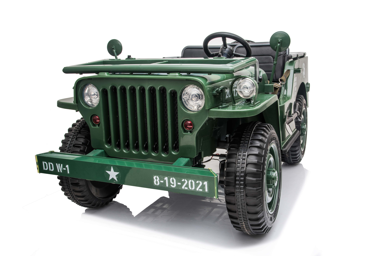 24V Army Jeep 3 Seater DELUXE Kids Ride On Car with Remote Control