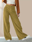 High Waist Drooping Slimming Casual Straight Pants Women's Corduroy Trousers