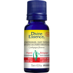 Divine Essence - Lemongrass - East Indian (Organic) (15ml)